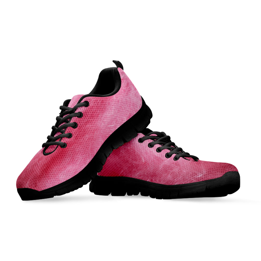 Pink Cotton Candy Print Black Running Shoes
