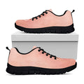 Pink Pig Tail Print Black Running Shoes
