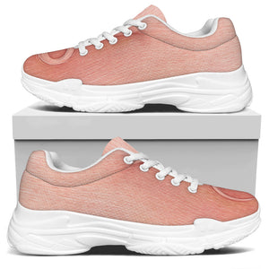 Pink Pig Tail Print White Chunky Shoes