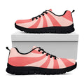Pink Psychedelic Swirl Print Black Running Shoes