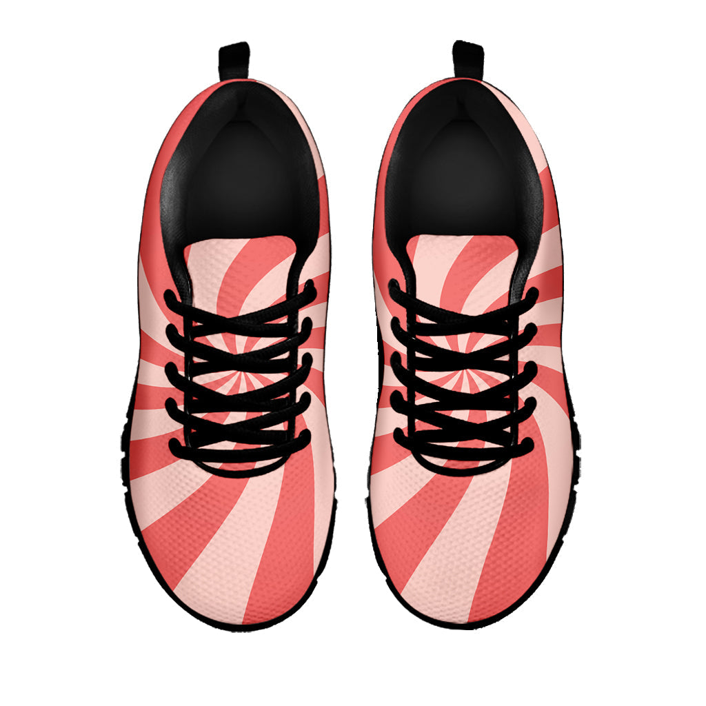 Pink Psychedelic Swirl Print Black Running Shoes