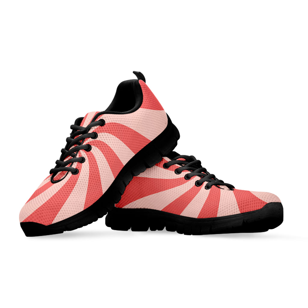 Pink Psychedelic Swirl Print Black Running Shoes