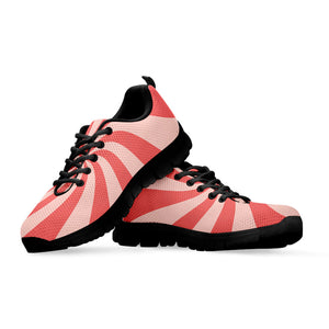 Pink Psychedelic Swirl Print Black Running Shoes
