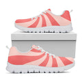 Pink Psychedelic Swirl Print White Running Shoes