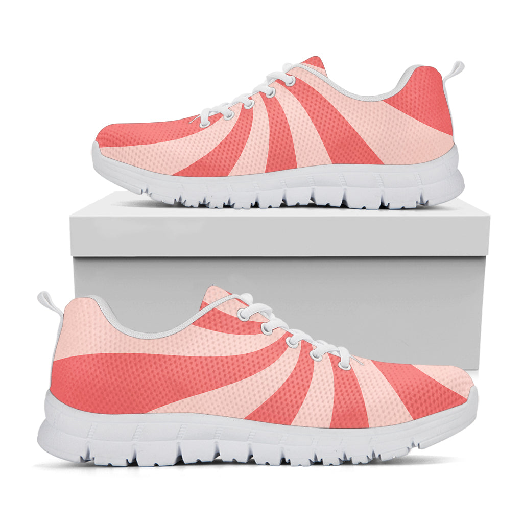 Pink Psychedelic Swirl Print White Running Shoes