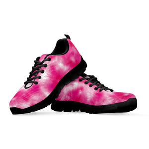 Pink Shibori Tie Dye Print Black Running Shoes