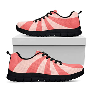 Pink Swirl Print Black Running Shoes
