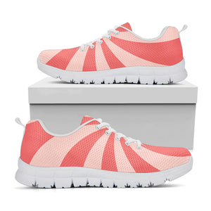 Pink Swirl Print White Running Shoes