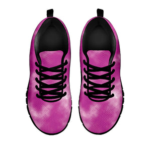 Pink Tie Dye Print Black Running Shoes