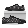 Pirate Skull Symbol Pattern Print Black Low Top Sneakers
