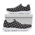 Pirate Skull Symbol Pattern Print White Running Shoes