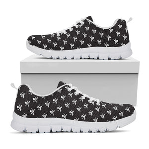 Pirate Skull Symbol Pattern Print White Running Shoes