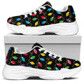 Pixel Christmas Lights Print White Chunky Shoes