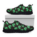 Pixel Clover St. Patrick's Day Print Black Running Shoes