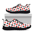 Playing Card Symbols Pattern Print Black Running Shoes