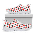 Playing Card Symbols Pattern Print White Running Shoes