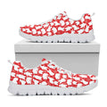 Polar Bear And Snowflake Pattern Print White Running Shoes