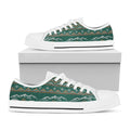 Polar Bear Knitted Pattern Print White Low Top Sneakers