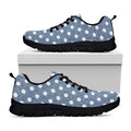 Polka Dot Denim Jeans Pattern Print Black Running Shoes