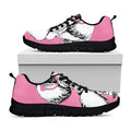 Poodle With Glasses Print Black Running Shoes