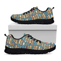 Pop Art Books Pattern Print Black Running Shoes