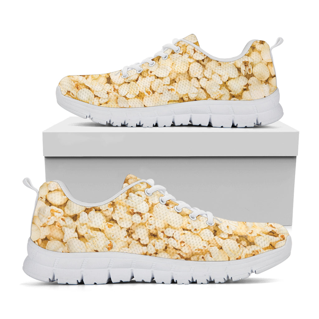 Popcorn Print White Running Shoes