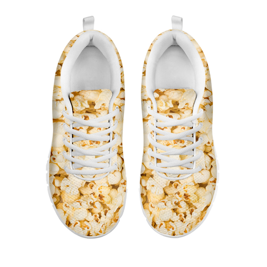 Popcorn Print White Running Shoes