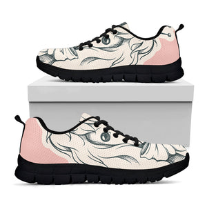 Princess Poodle Print Black Running Shoes
