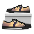 Pro Golf Swing Print Black Low Top Sneakers