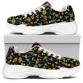 Psychedelic Mushroom Pattern Print White Chunky Shoes