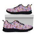 Psychedelic Pizza Pattern Print Black Running Shoes