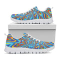 Psychedelic Print White Running Shoes