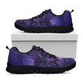 Purple Hamsa Hand Print Black Running Shoes