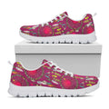 Purple Native Dream Catcher Print White Running Shoes