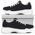 Purple Zodiac Stars Pattern Print White Chunky Shoes