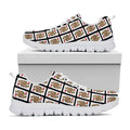 Queen Of Hearts Pattern Print White Running Shoes