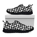 Rabbit And Cat Pattern Print Black Running Shoes