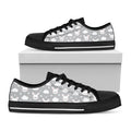 Rabbit And Cloud Pattern Print Black Low Top Sneakers