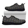 Rainbow LGBT Peace Sign Pattern Print Black Running Shoes