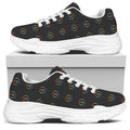 Rainbow LGBT Peace Sign Pattern Print White Chunky Shoes