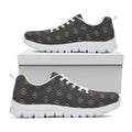 Rainbow LGBT Peace Sign Pattern Print White Running Shoes