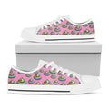 Rainbow Poop Pattern Print White Low Top Sneakers