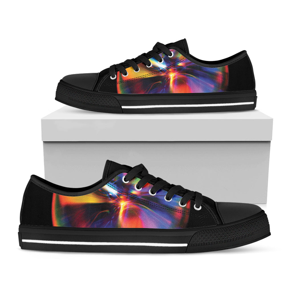 Rave Bubble Print Black Low Top Sneakers