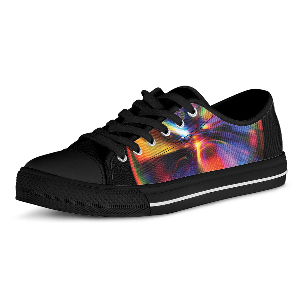 Rave Bubble Print Black Low Top Sneakers