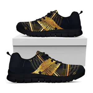 Raven Masonic Eye Print Black Running Shoes