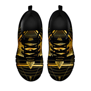Raven Masonic Eye Print Black Running Shoes
