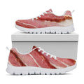 Raw Bacon Print White Running Shoes