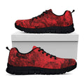 Red Blood Print Black Running Shoes