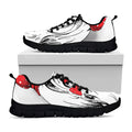 Red Cap Yorkshire Terrier Print Black Running Shoes