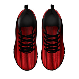 Red Curtain Theater Print Black Running Shoes